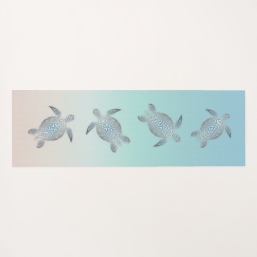 Silver Zee Turtles Beachstyle Yogamat (Achterkant (horizontaal))
