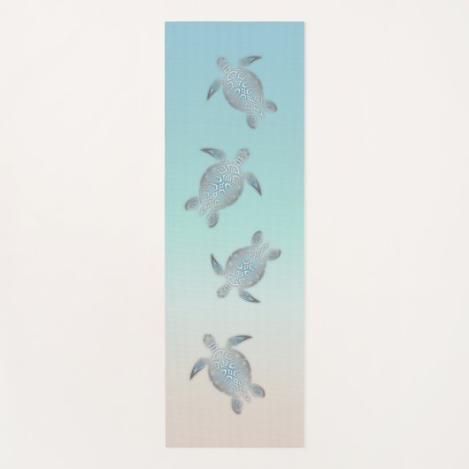 Silver Zee Turtles Beachstyle Yogamat (Voorkant)