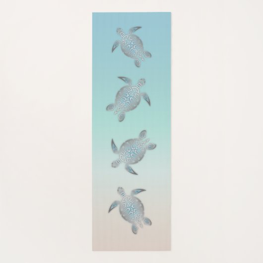 Silver Zee Turtles Beachstyle Yogamat (Achterkant)