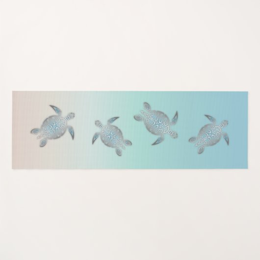 Silver Zee Turtles Beachstyle Yogamat (Voorkant (horizontaal))