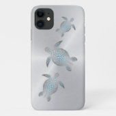 Silver Zee Turtles Case-Mate iPhone Case (Achterkant)