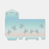 Silver Zee Turtles Custom Birthday Favor Box Bedankdoosjes (Uitgevouwen)