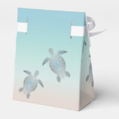 Silver Zee Turtles Custom Birthday Favor Box Bedankdoosjes (Achterkant)