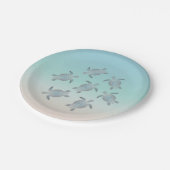 Silver Zee Turtles Luau Papieren Bordje (Gekanteld)