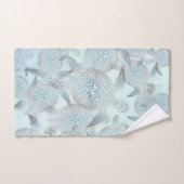 Silver Zee Turtles Paars Patroon Bad Handdoek (Handdoek)