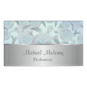 Silver Zee Turtles Patroon Naambadge (Voorkant)