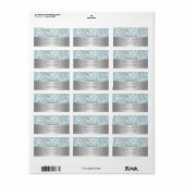 Silver Zee Turtles Pattern Coastal Maritime Etiket (Full Sheet)