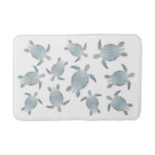 Silver Zee Turtles White Badmat (Voorkant)