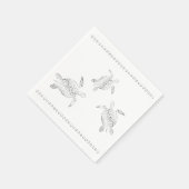 Silver Zee Turtles White Coastal Servetten (Hoek)