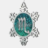 Silver Zodiac Sign Scorpio Snowflake Ornament (Rechts)