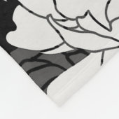 Silver, zwart, wit, 10e verjaardag vlootsblanco fleece deken (Hoek)