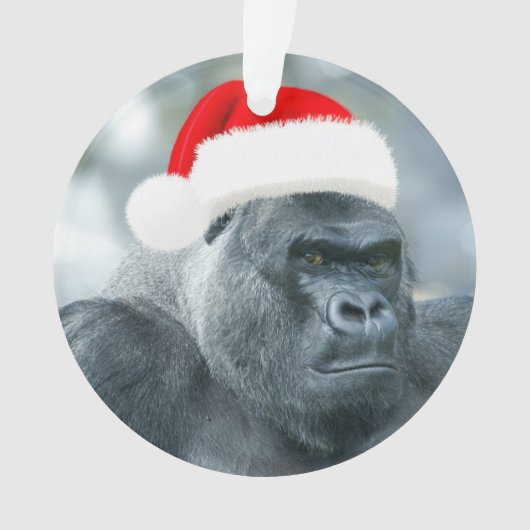 Silverback als de kerstgroep ornament (voorkant)