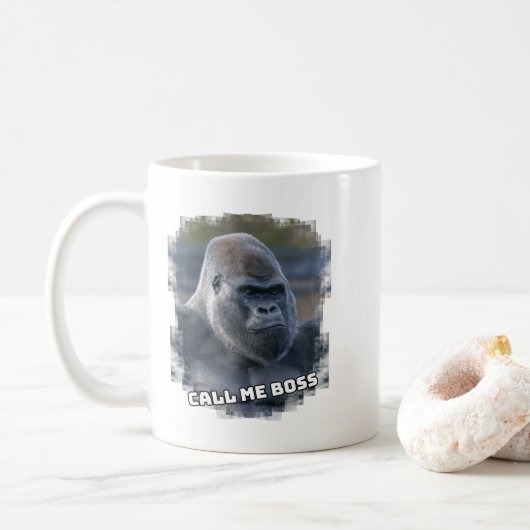 Silverback "Bel me baas" Koffiemok (Met donut)