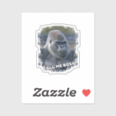 Silverback "Bel me baas" Sticker (Vel)