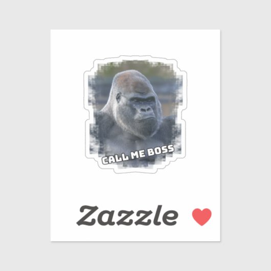 Silverback "Bel me baas" Sticker (Vel)