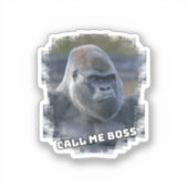 Silverback "Bel me baas" Sticker (Voorkant)