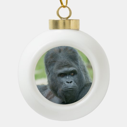 Silverback Dishi Keramische Bal Ornament (Voorkant)