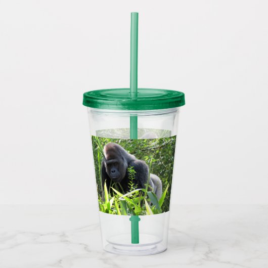 Silverback Gorilla - Acryltumbler Acryl Drinkbeker (Voorkant)
