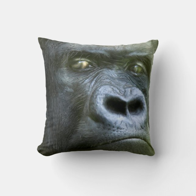 Silverback Gorilla Art Designer Pillow Kussen (Voorkant)