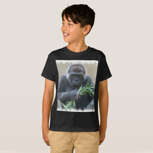 Silverback Gorilla Black Mannen T-Shirt (Voorkant volledig)