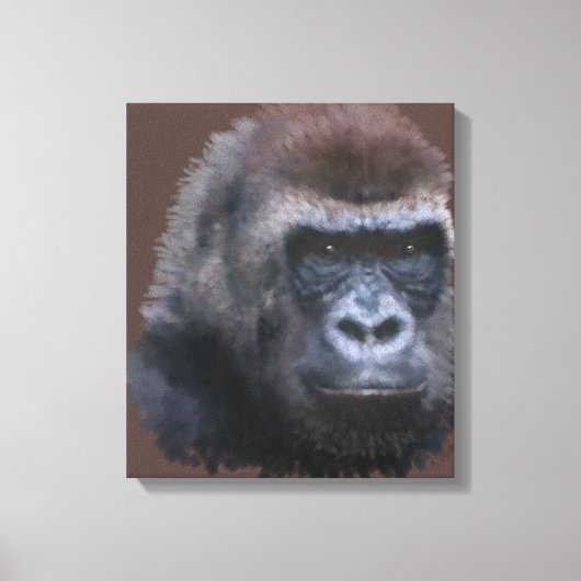Silverback Gorilla Canvas Afdruk (Voorkant)