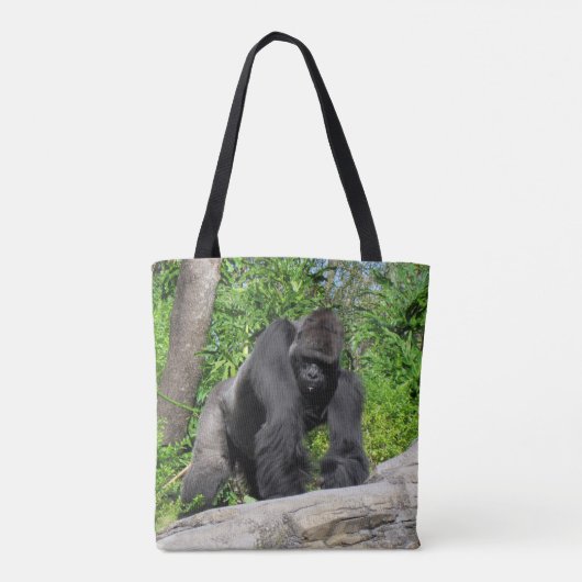 Silverback Gorilla Canvas tas (Achterkant)