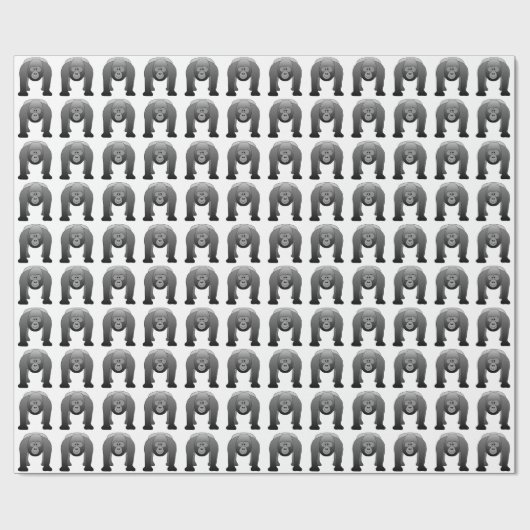 Silverback Gorilla Cartoon Cadeaupapier (Vlak)