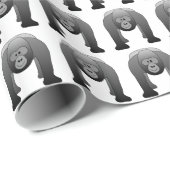Silverback Gorilla Cartoon Cadeaupapier (Rol Hoek)