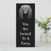 Silverback Gorilla Cartoon Kaart (Staand voorkant)