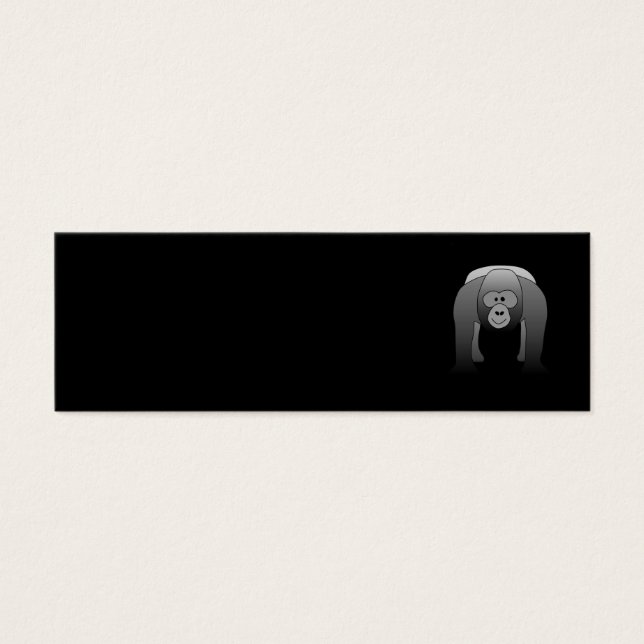 Silverback Gorilla Cartoon Mini Visitekaartjes (Voorkant)