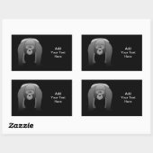 Silverback Gorilla Cartoon Rechthoekige Sticker (Vel)