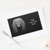 Silverback Gorilla Cartoon Rechthoekige Sticker (Envelop)