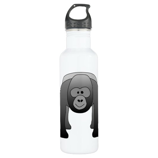 Silverback Gorilla Cartoon Waterfles (Voorkant)