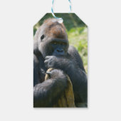 Silverback Gorilla en zijn portemonnee Cadeaulabel (Achterkant)