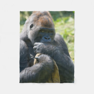 Silverback Gorilla en zijn portemonnee Fleece Deken