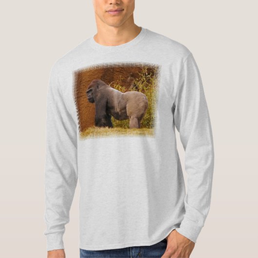 Silverback Gorilla Foto Long Sleeve T-Shirt (Voorkant)