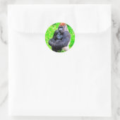 Silverback Gorilla fotoschilderen Ronde Sticker (Tas)