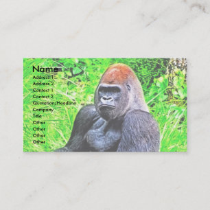 Silverback Gorilla fotoschilderen Visitekaartje