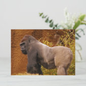 Silverback Gorilla Fotouitnodiging Kaart (Staand voorkant)