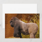 Silverback Gorilla Fotouitnodiging Kaart (Voorkant / Achterkant)