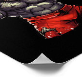 Silverback Gorilla Gym Kleding Body Building Boxin Poster (Hoek)
