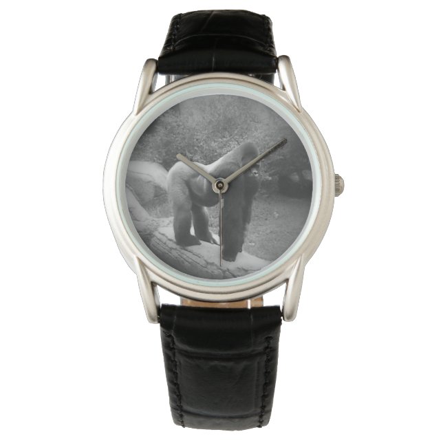 Silverback Gorilla Horloge (Voorkant)