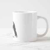 Silverback Gorilla Illustratie, zwart Grote Koffiekop (Rechts)