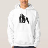  Silverback Gorilla Illustratie, zwart Hoodie (Voorkant)