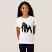  Silverback Gorilla Illustratie, zwart T-shirt (Voorkant volledig)