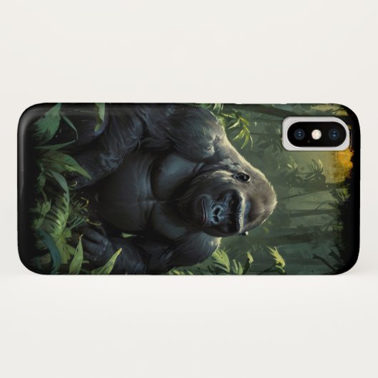 Silverback Gorilla in Rwandese Oerwoud Case-Mate iPhone Case (Achterkant (horizontaal))