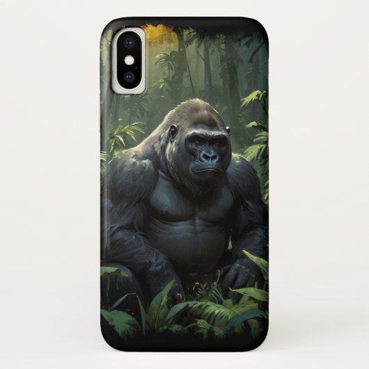 Silverback Gorilla in Rwandese Oerwoud Case-Mate iPhone Case (Achterkant)