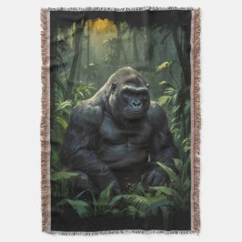 Silverback Gorilla in Rwandese Oerwoud Deken