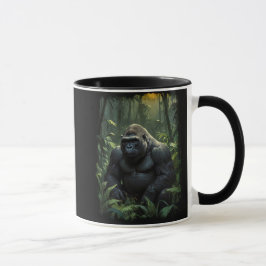 Silverback Gorilla in Rwandese Oerwoud Mok