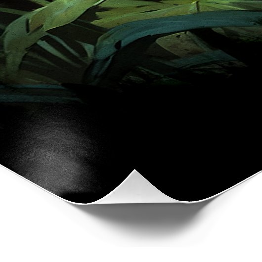 Silverback Gorilla in Rwandese Oerwoud Perfect Poster (Hoek)